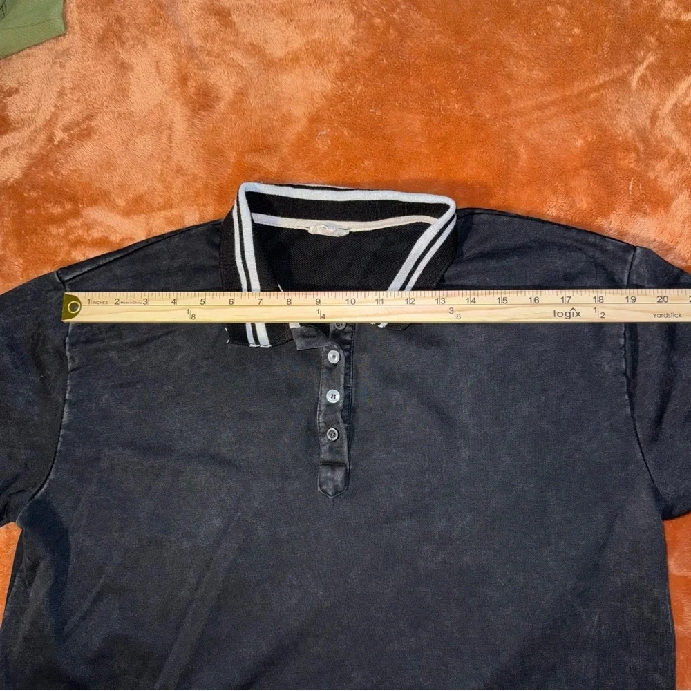 POL Classic Black Acid Wash Polo Dress - Women's Size Medium - Picture 6 of 9